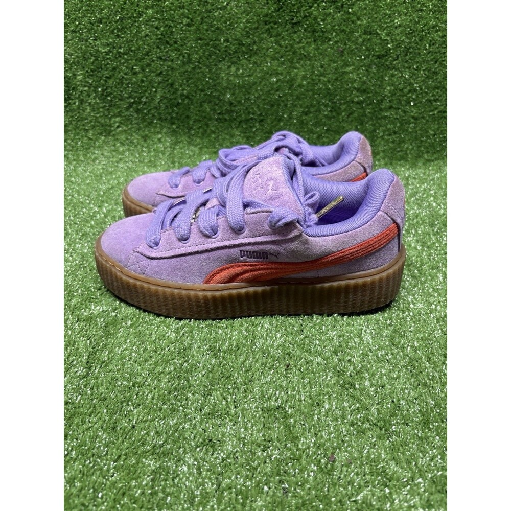Puma x Fenty Rihanna Suede Creeper Women's Size 8 Purple Orange Gum Sneakers